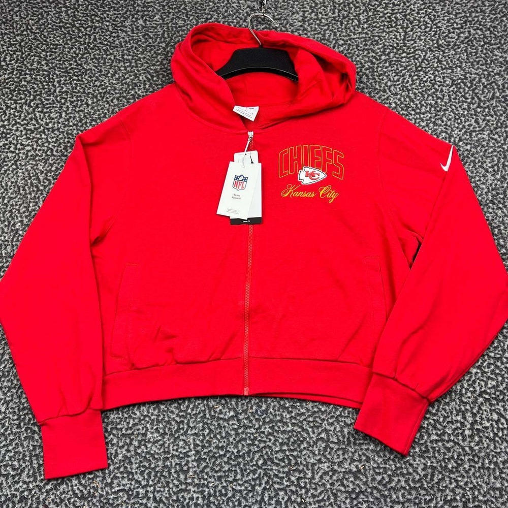 Nike Kansas City Chiefs NFL Hoodie Women Medium Red Full Zip Long Sleeve New M